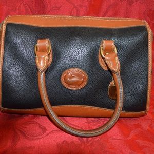 Vintage Dooney & Bourke Black and Brown Satchel